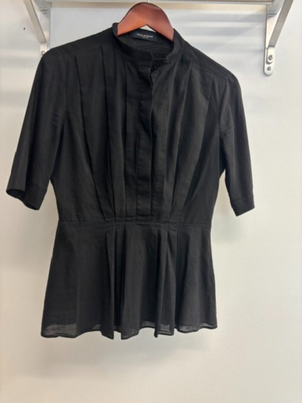 Piazza Sempione Silk Blend Blouse -  SoftBlack - Size 42
